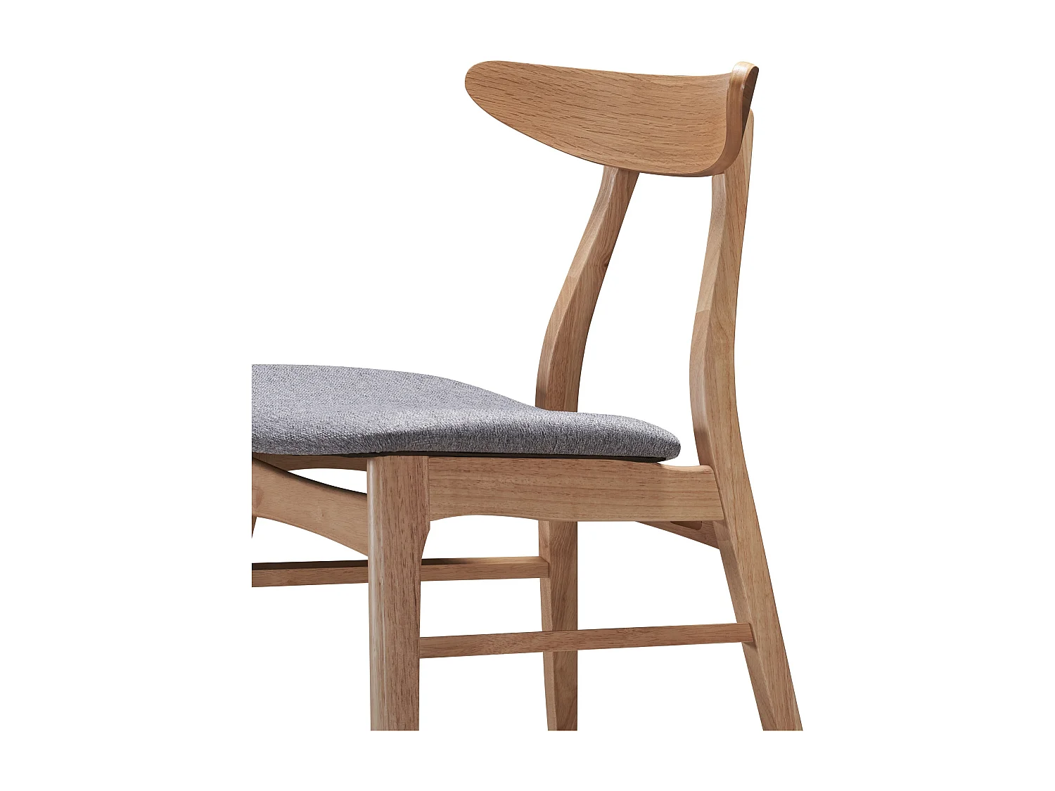 Chaise en bois - chêne naturel/gris - GOODDLY