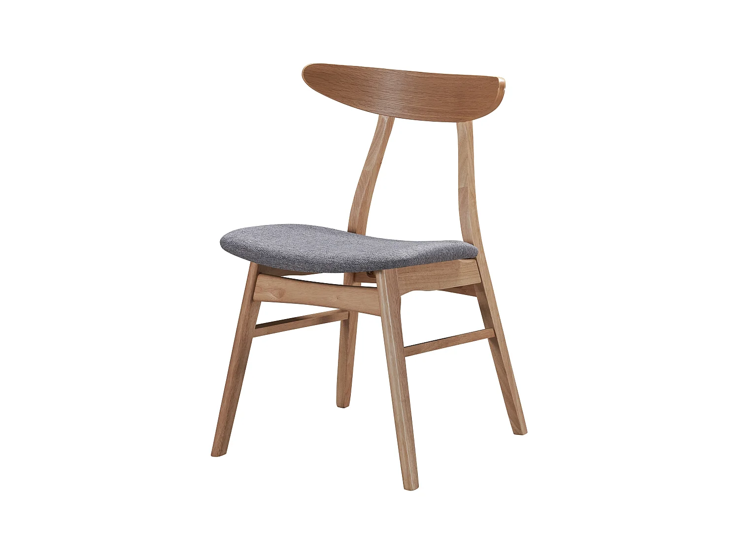Chaise en bois - chêne naturel/gris - GOODDLY