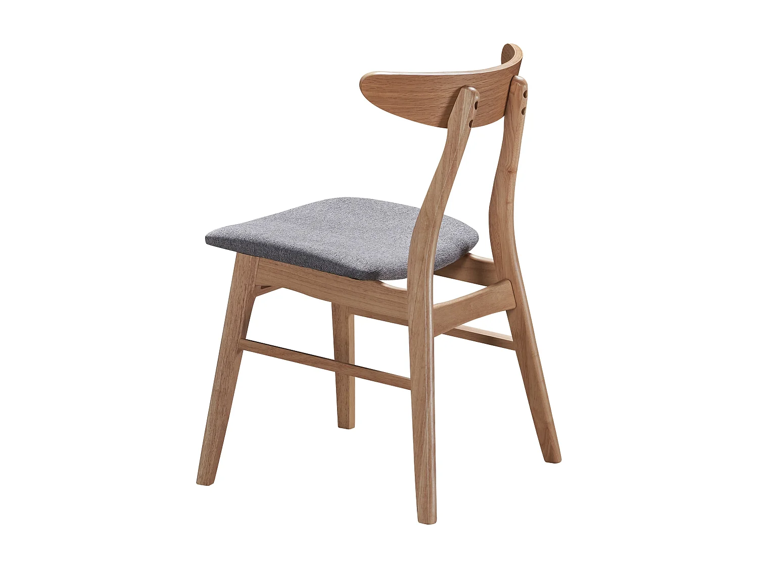 Chaise en bois - chêne naturel/gris - GOODDLY