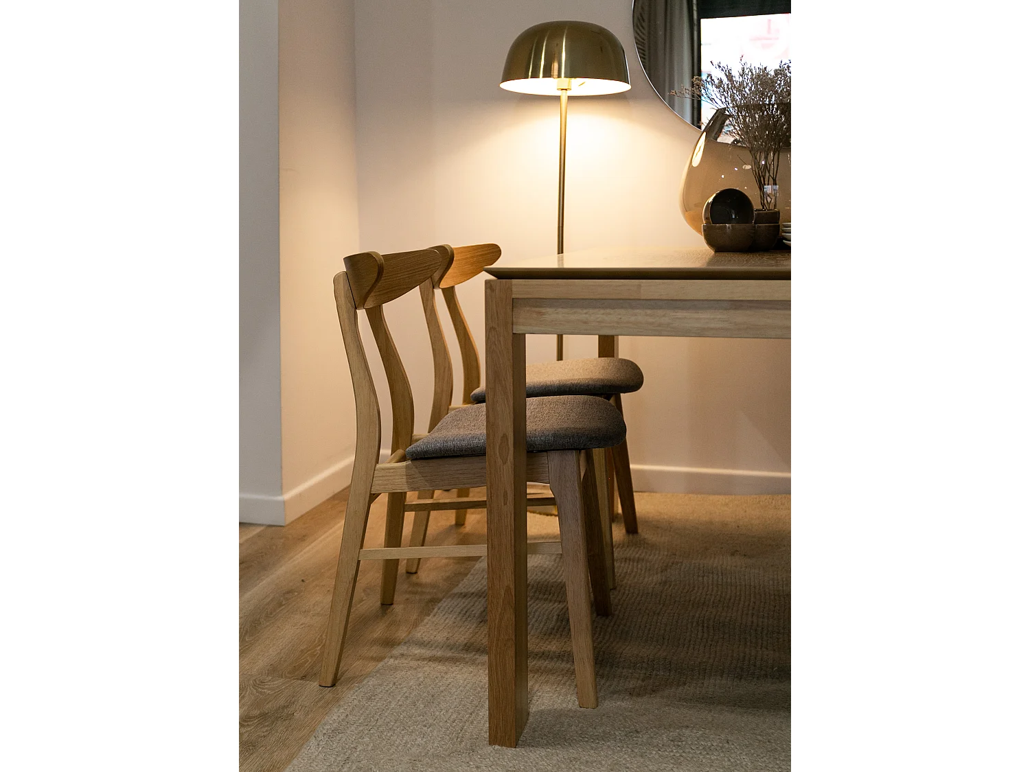 Sedia di legno - rovere naturale/grigio - GOODDLY