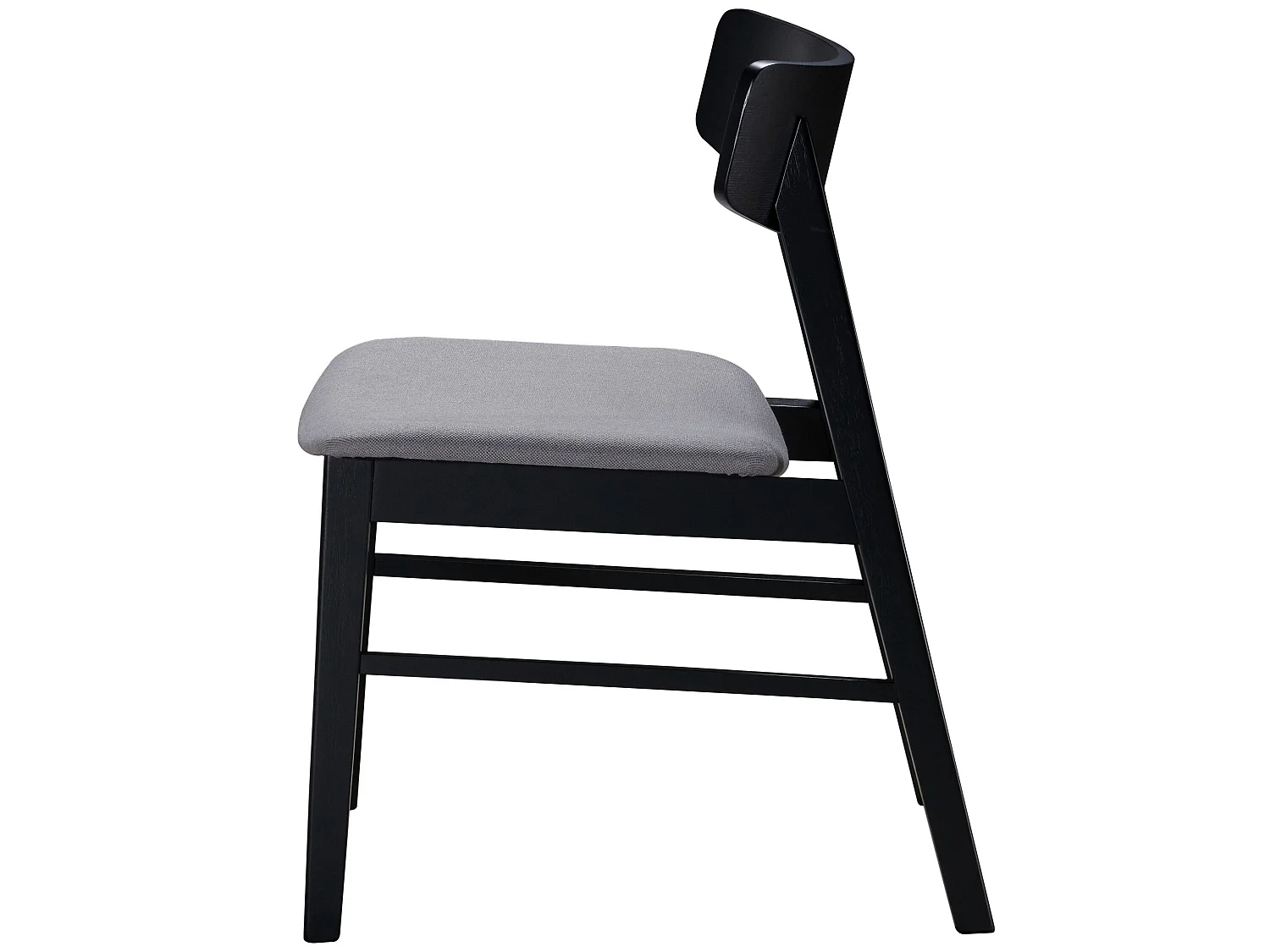 Sedia di legno - rovere nero/grigio chiaro - PARAVES