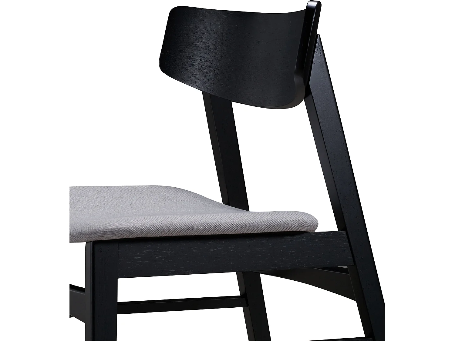 Sedia di legno - rovere nero/grigio chiaro - PARAVES