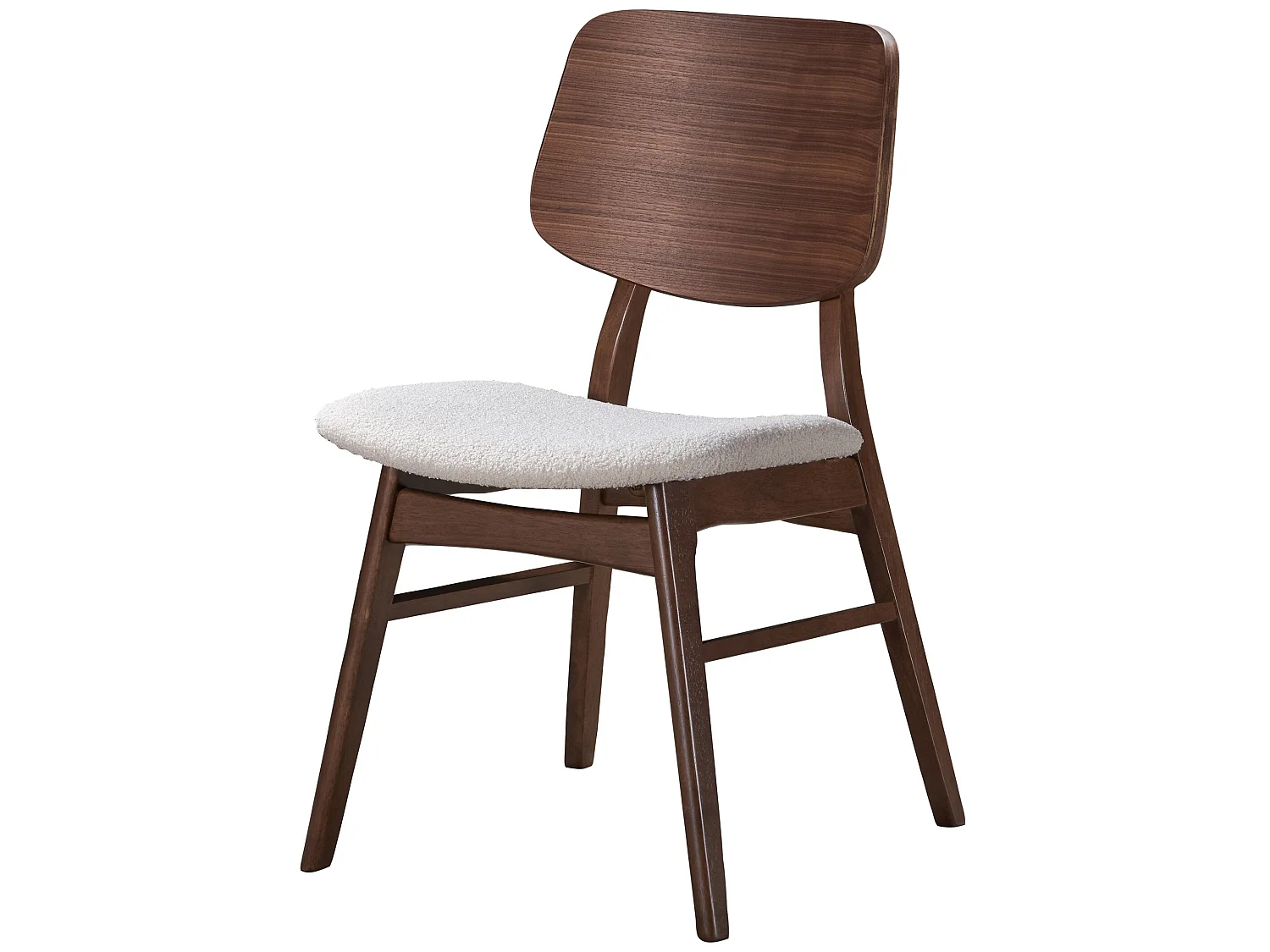 Chaise en bois - noyer/crème - DIATES