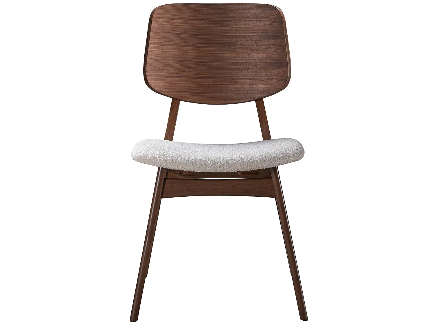 Chaise en bois - noyer/crème - DIATES