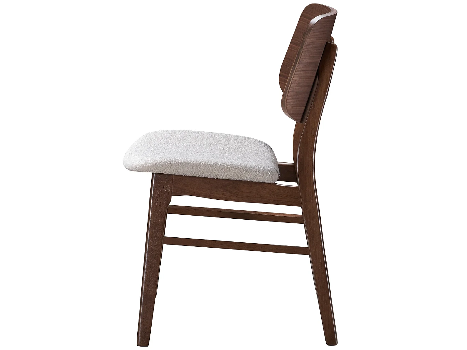 Chaise en bois - noyer/crème - DIATES