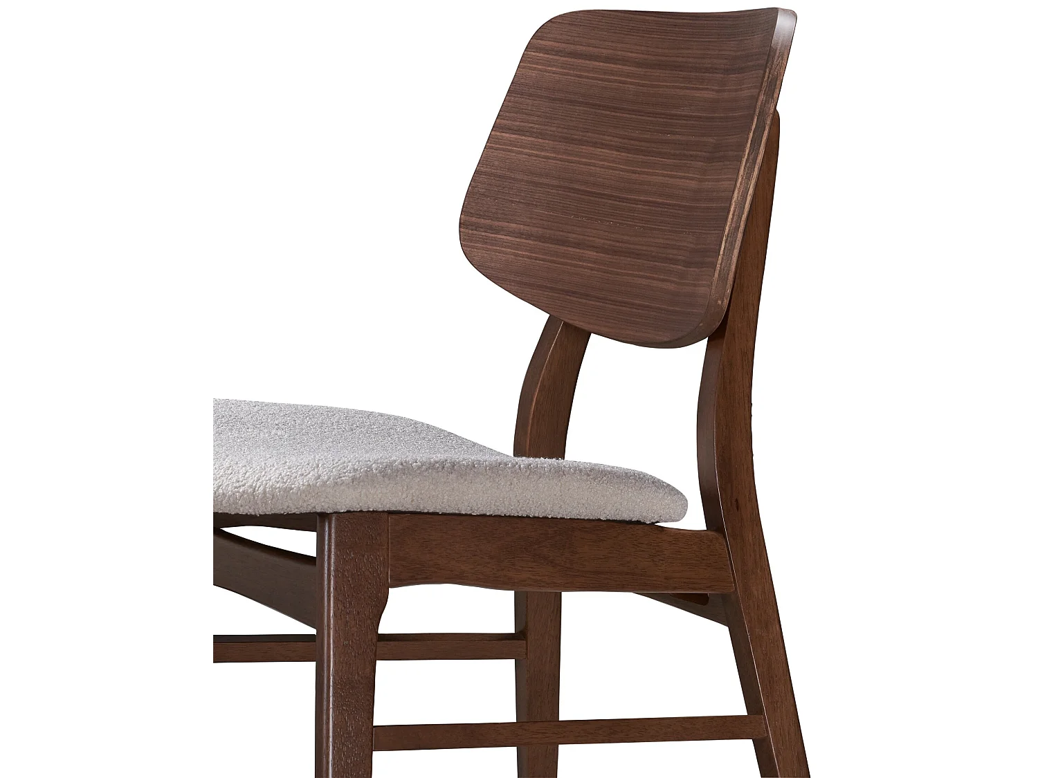 Chaise en bois - noyer/crème - DIATES