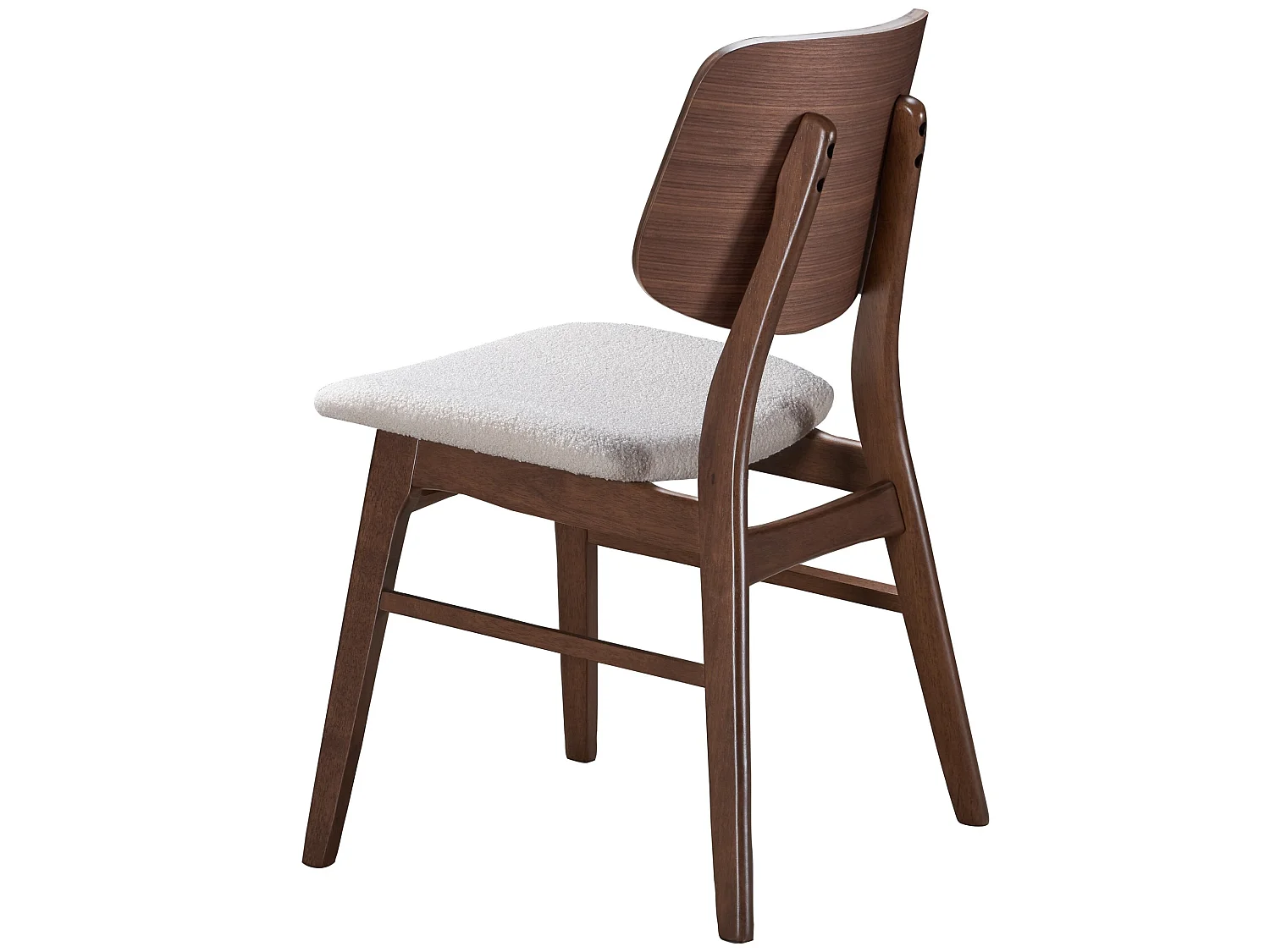 Chaise en bois - noyer/crème - DIATES