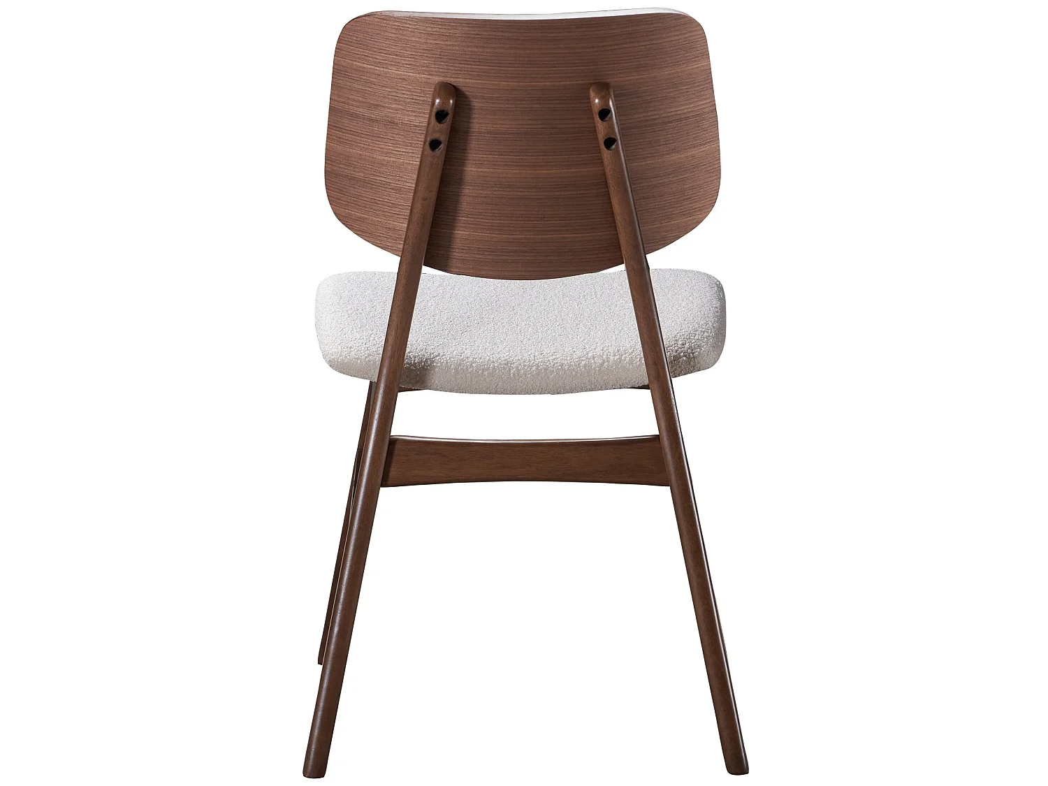 Chaise en bois - noyer/crème - DIATES