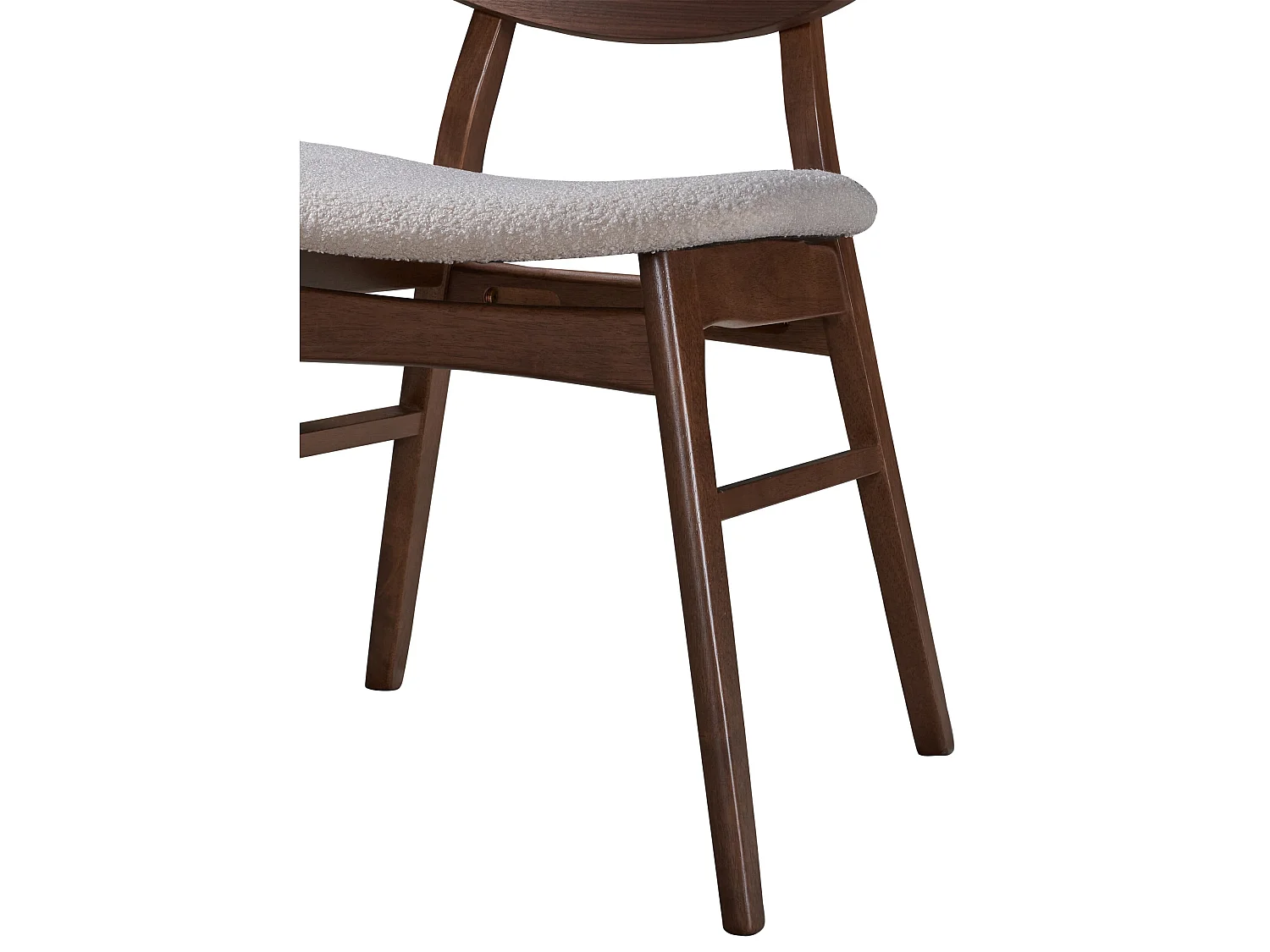 Chaise en bois - noyer/crème - DIATES