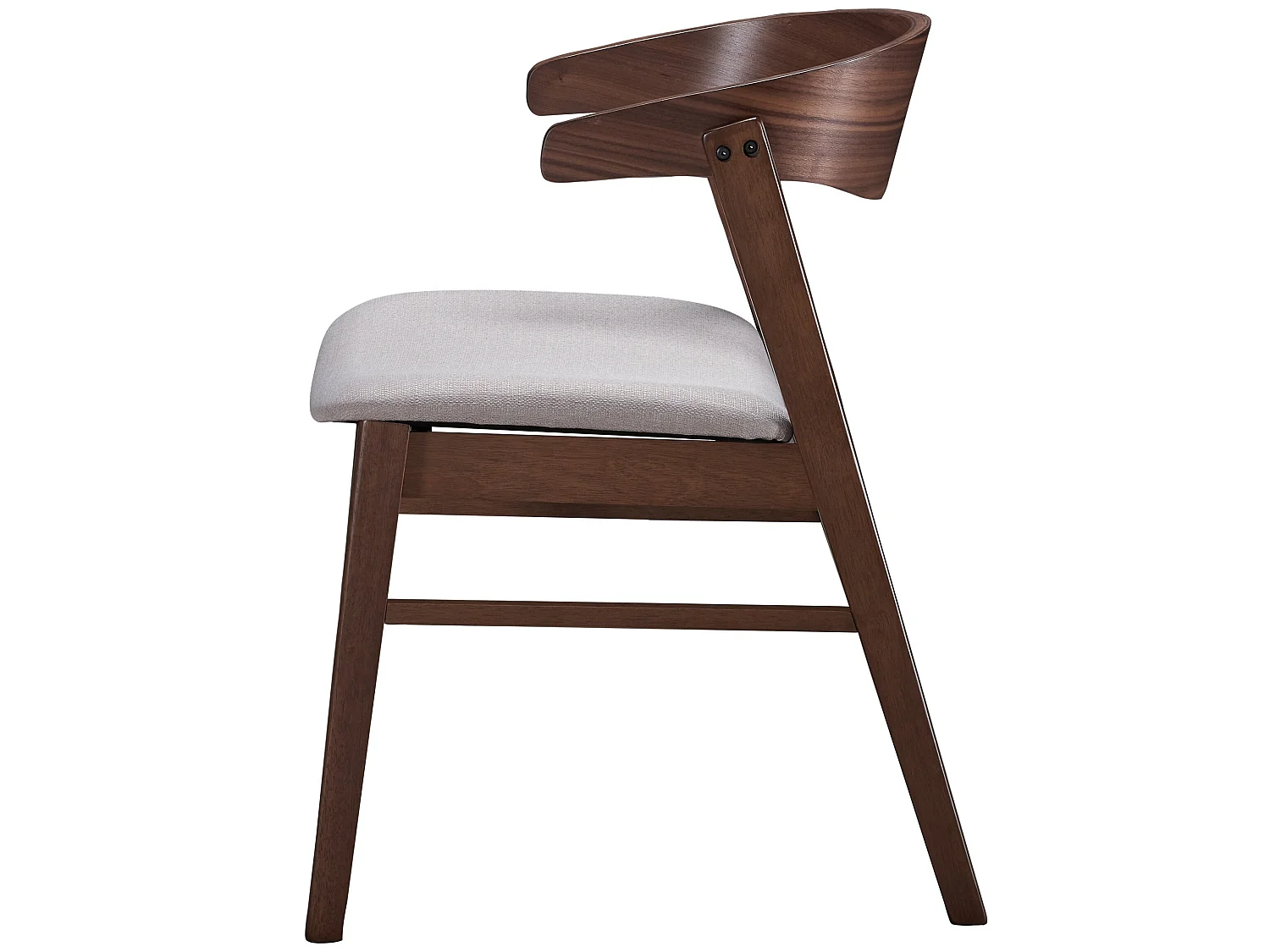 Chaise en bois - noyer/beige - PANIZE