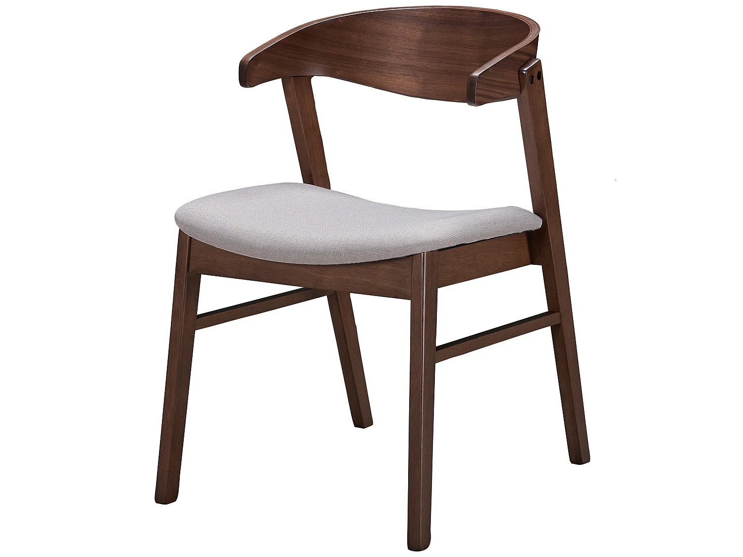 Chaise en bois - noyer/beige - PANIZE