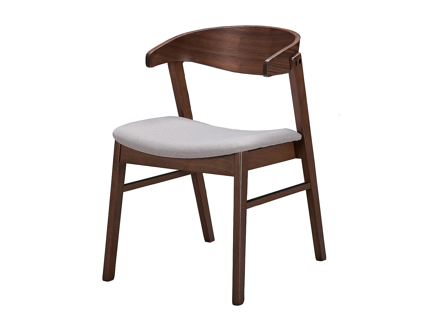 Chaise en bois - noyer/beige - PANIZE
