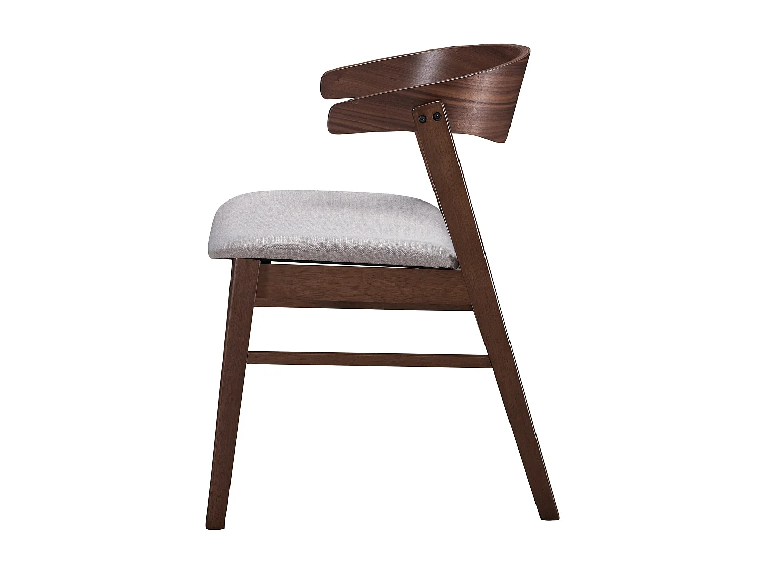 Chaise en bois - noyer/beige - PANIZE