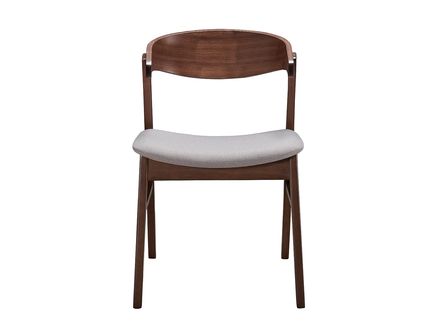 Holzstuhl - Walnuss/Beige - PANIZE