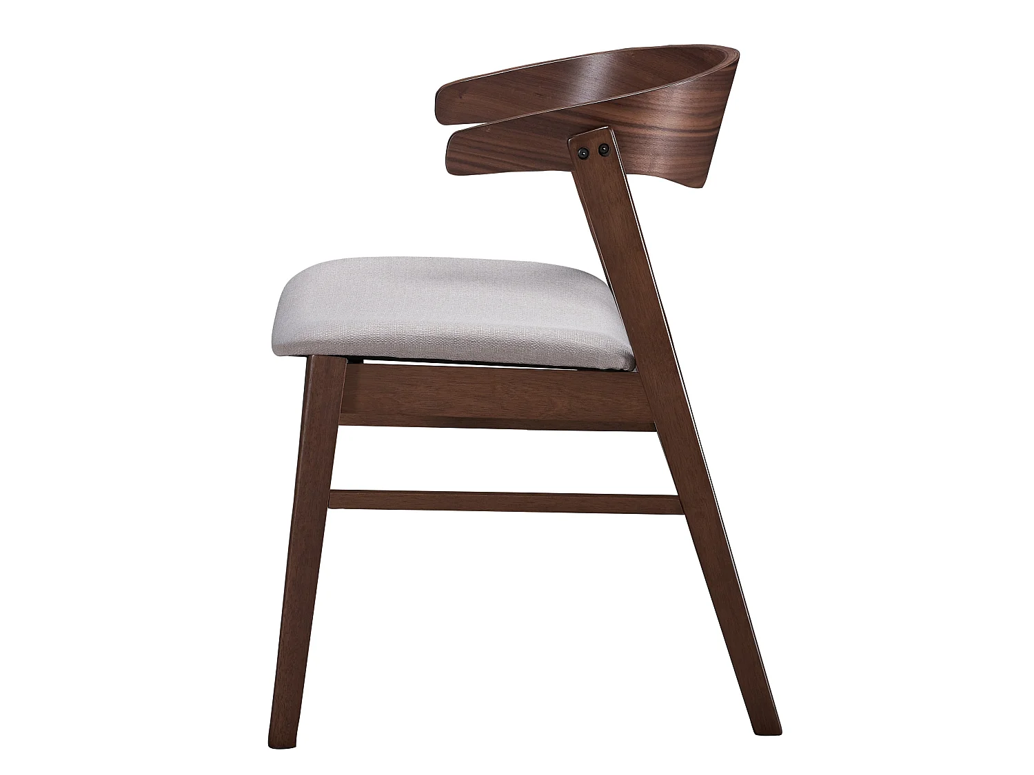 Holzstuhl - Walnuss/Beige - PANIZE