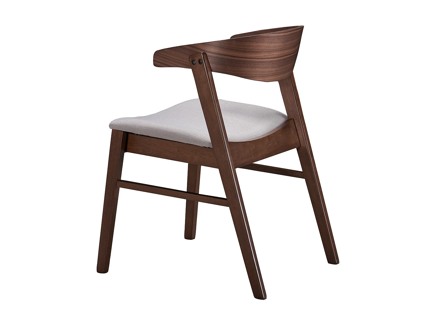 Holzstuhl - Walnuss/Beige - PANIZE