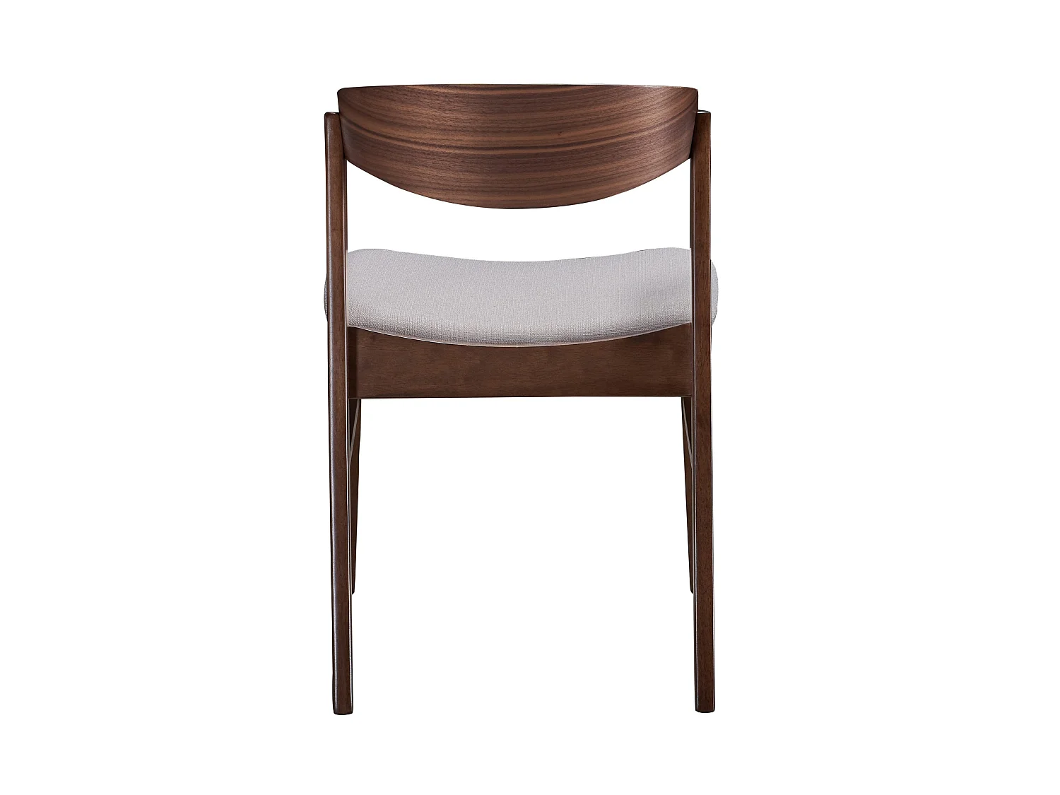 Holzstuhl - Walnuss/Beige - PANIZE