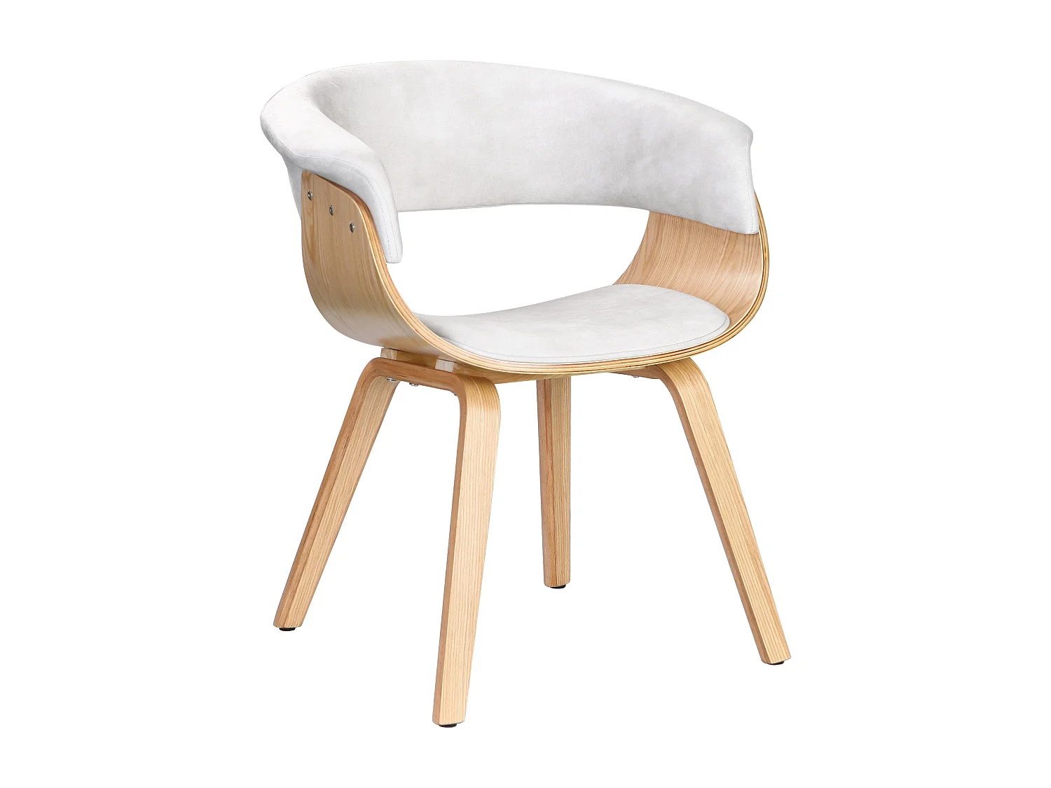 Chaise en bois velours beige/contreplaqué - MODUNKS