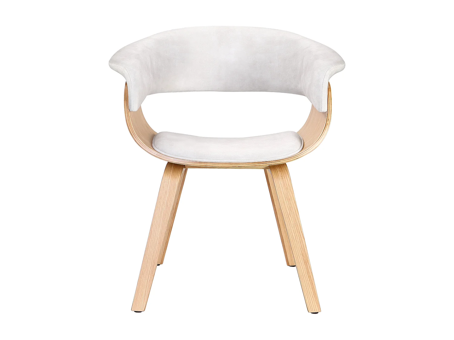 Chaise en bois velours beige/contreplaqué - MODUNKS