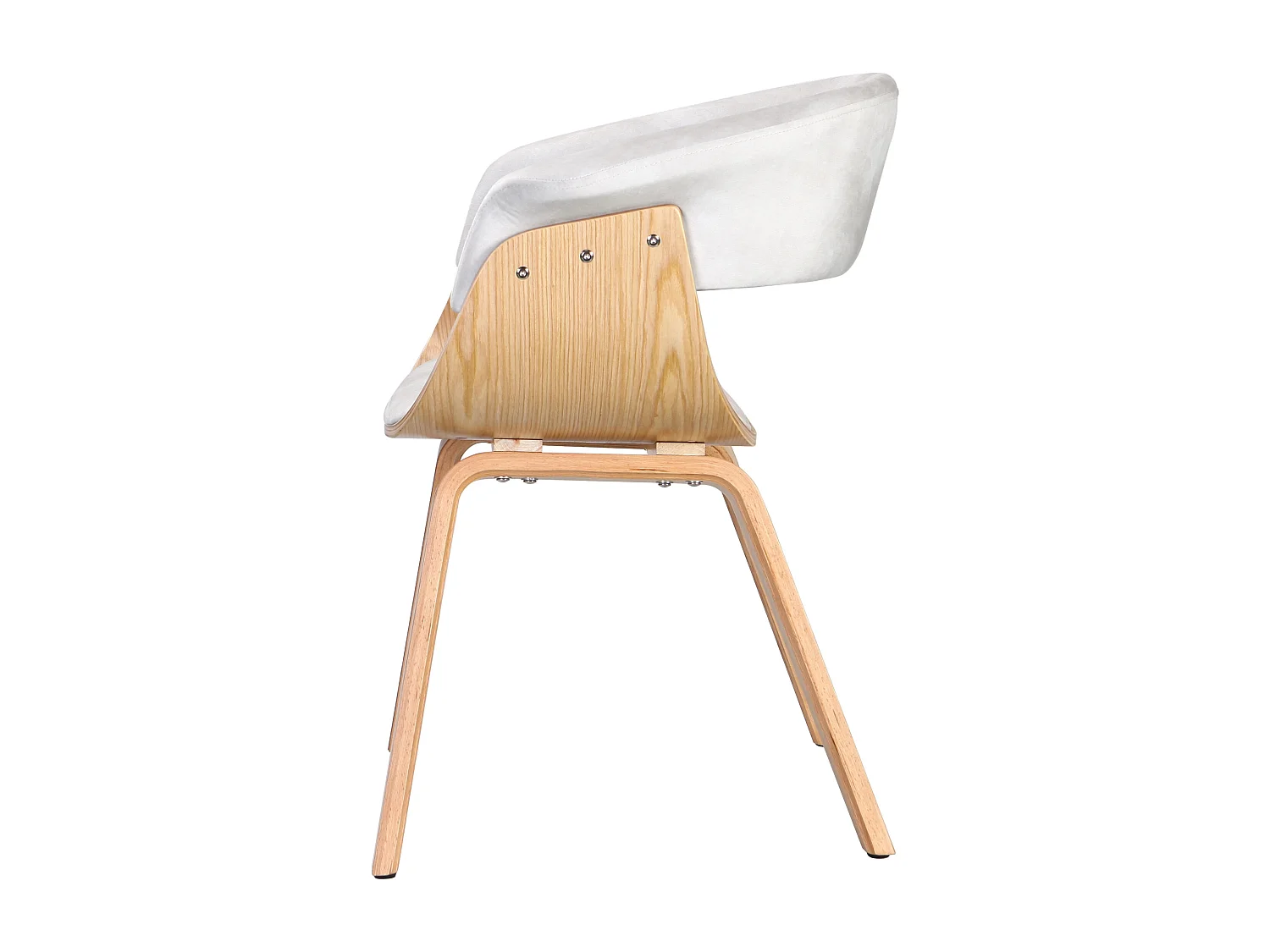 Chaise en bois velours beige/contreplaqué - MODUNKS