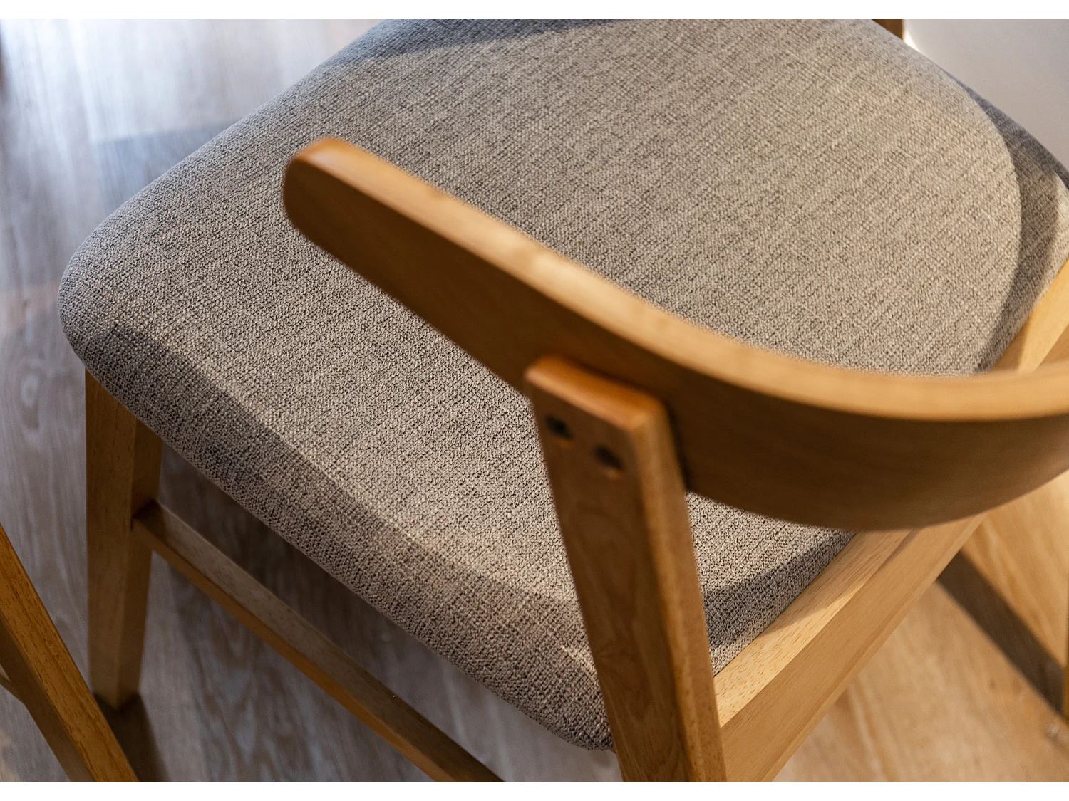 Chaise en bois - chêne naturel/gris - PANIZE