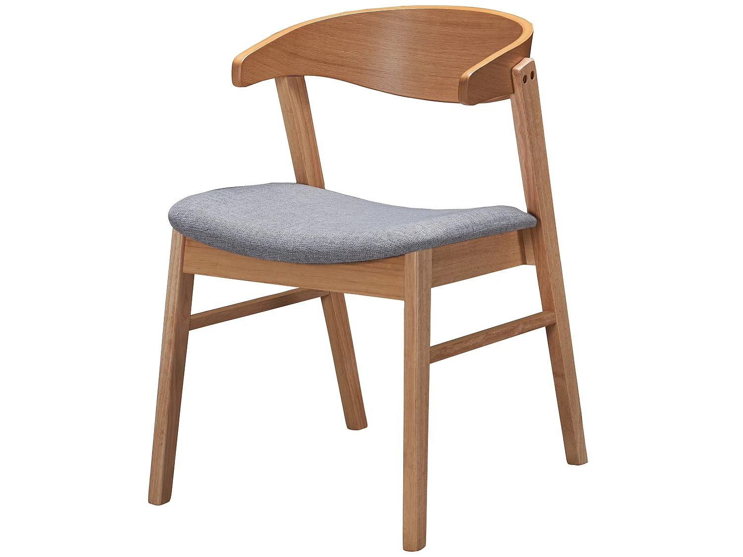 Chaise en bois - chêne naturel/gris - PANIZE