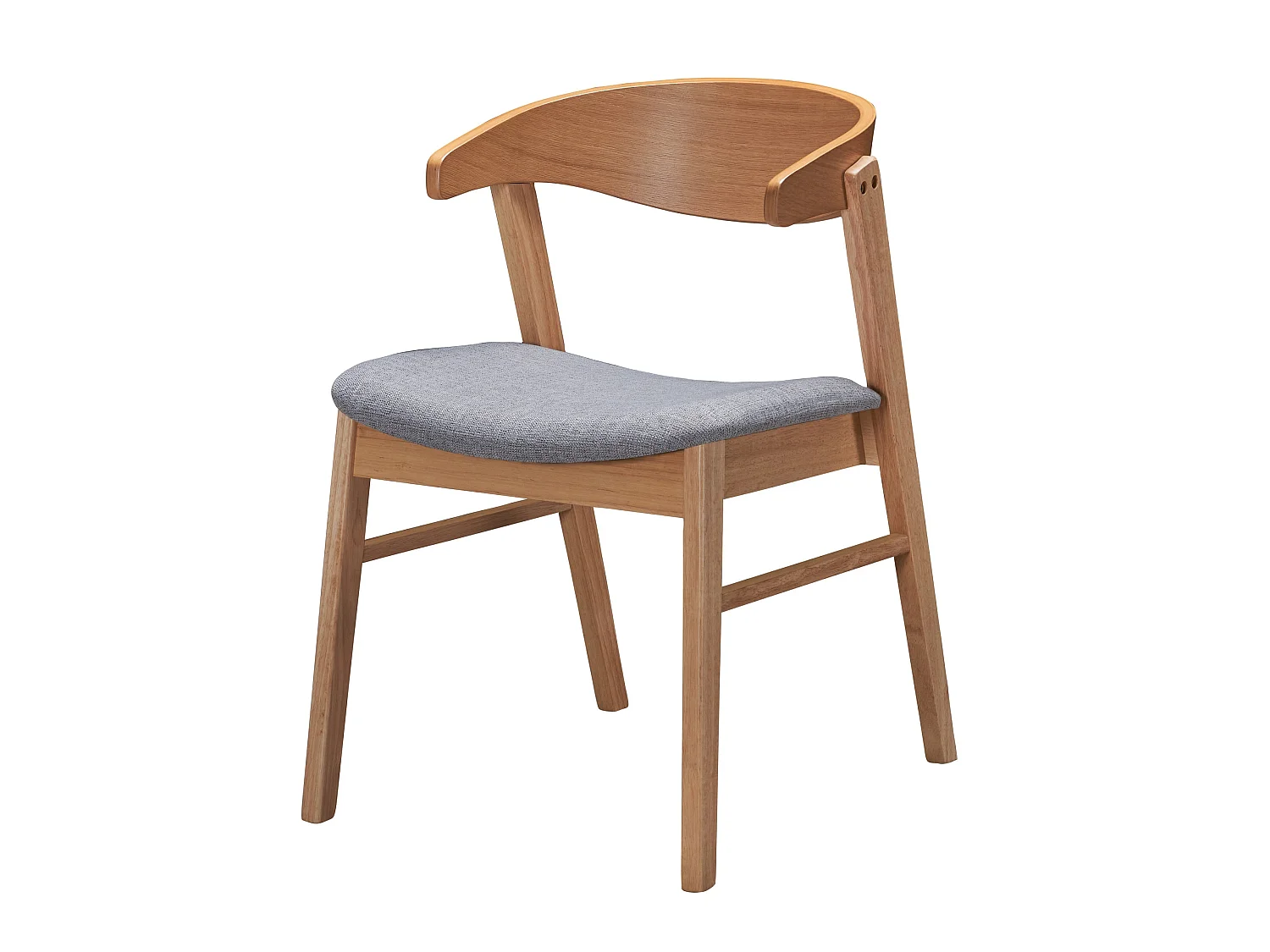 Chaise en bois - chêne naturel/gris - PANIZE