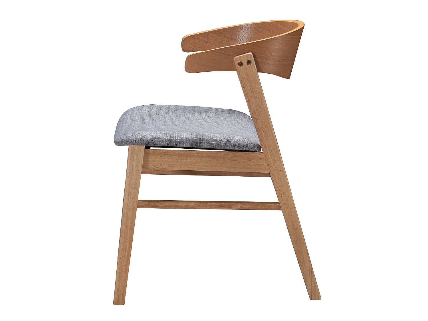 Chaise en bois - chêne naturel/gris - PANIZE