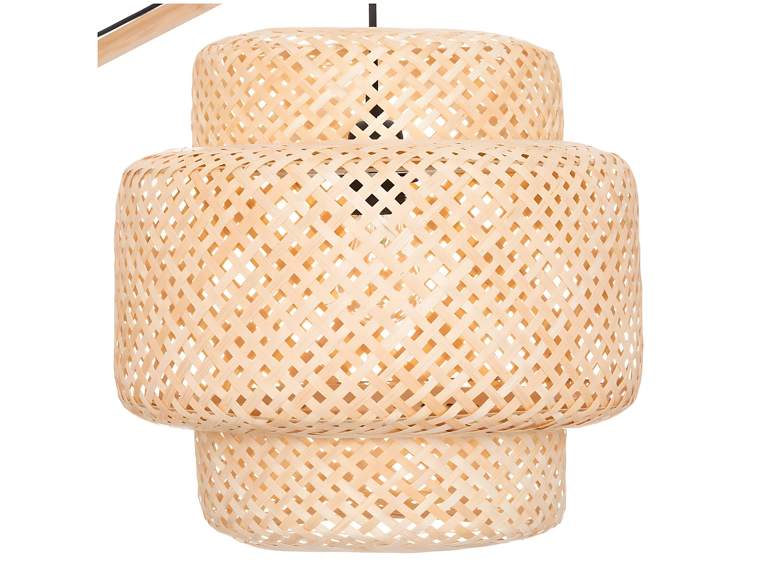 Lampe à poser, lampadaire en bambou coloris beige  - diamètre 36 x Hauteur 171,5 cm