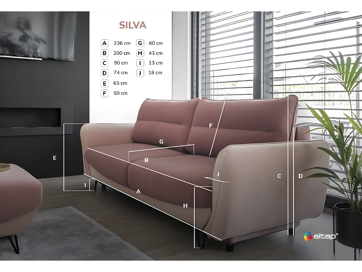 3 Pers. Couch Malia Lux