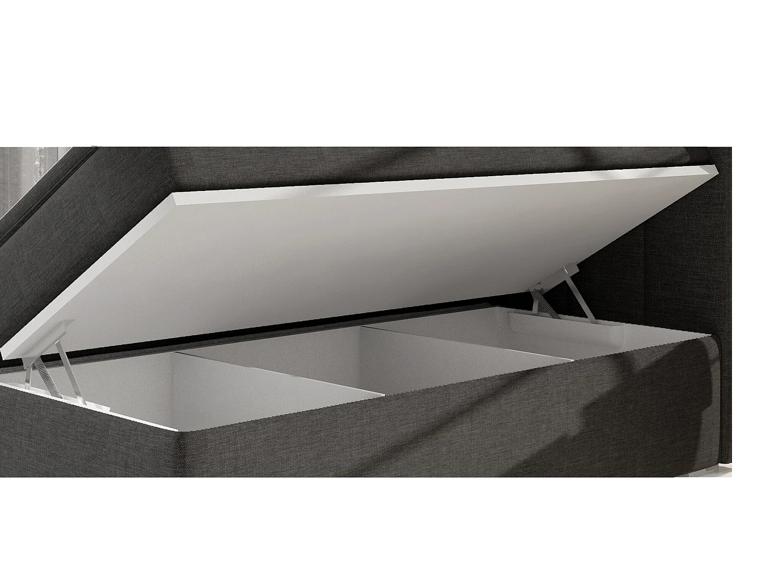 Box Spring Lit Sabine L (180x200)/Tissu-Beige