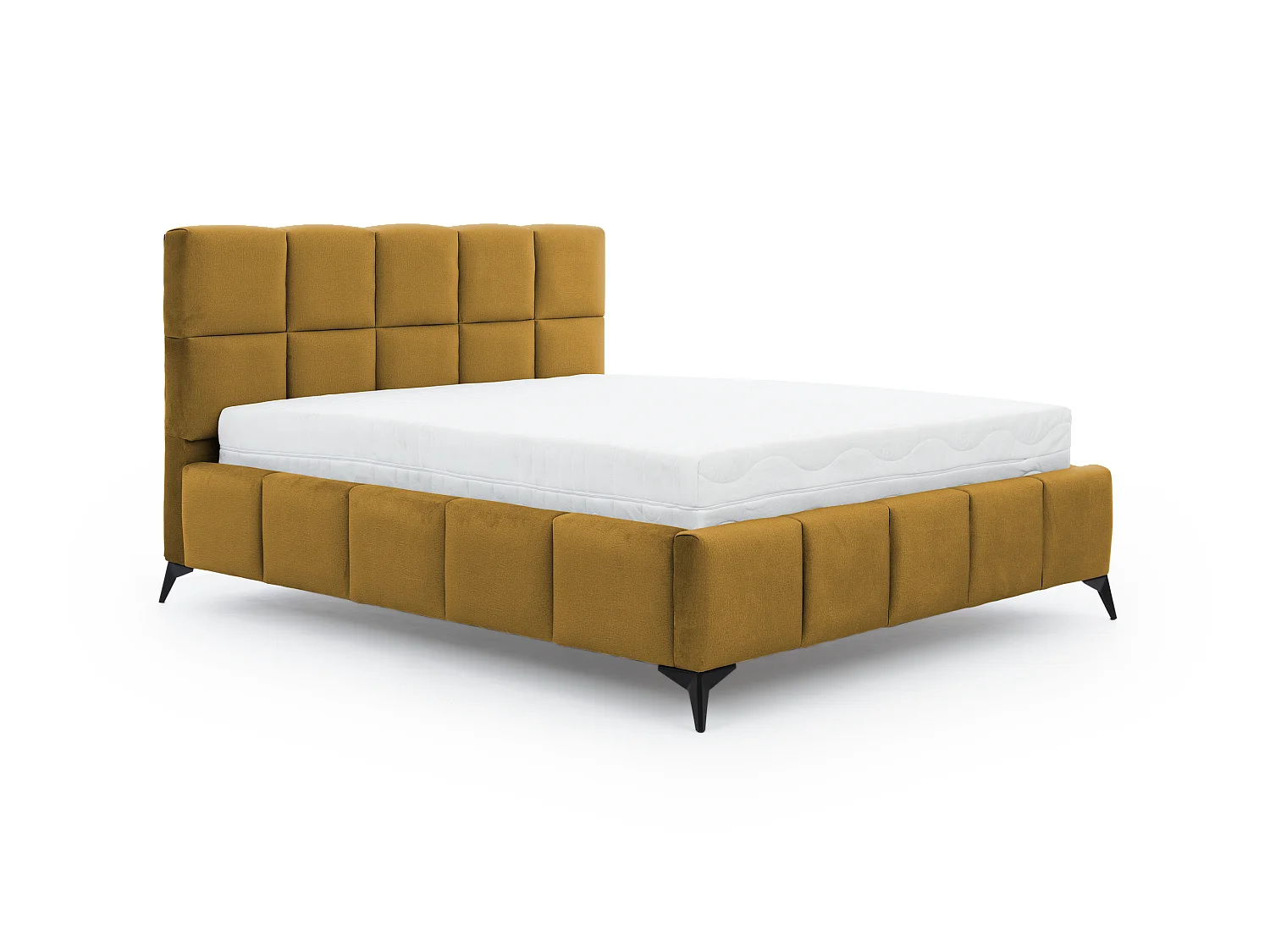 Lit Venus S (140x200)/Tissu-Jaune