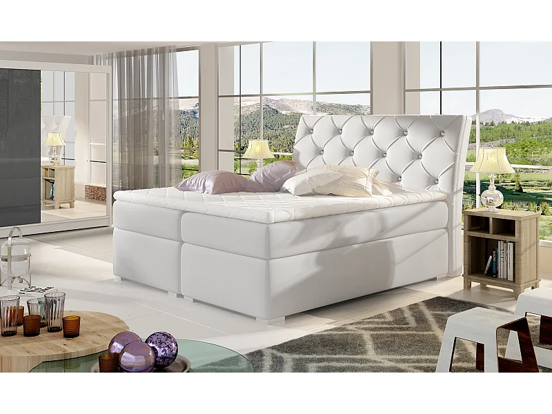 Box Spring Letto Frederic S (140x200)/Tessuto-Binco