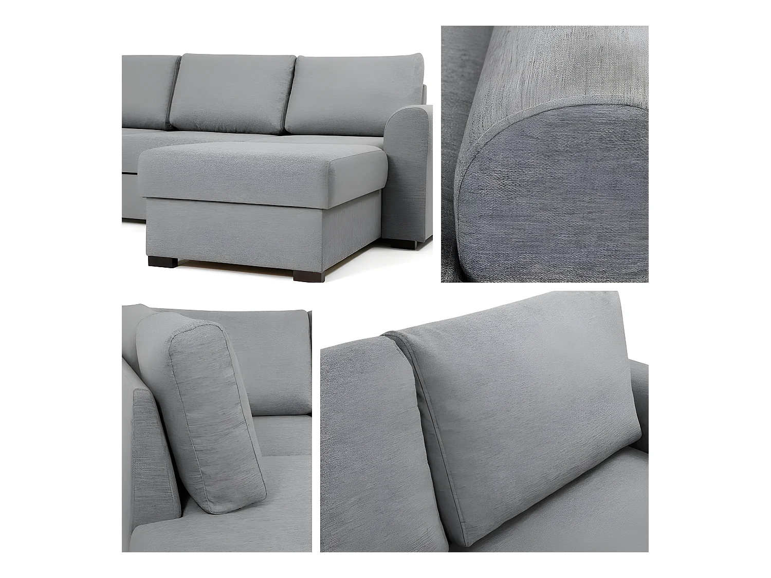 WILA converteerbare U-vormige bank haaks beige