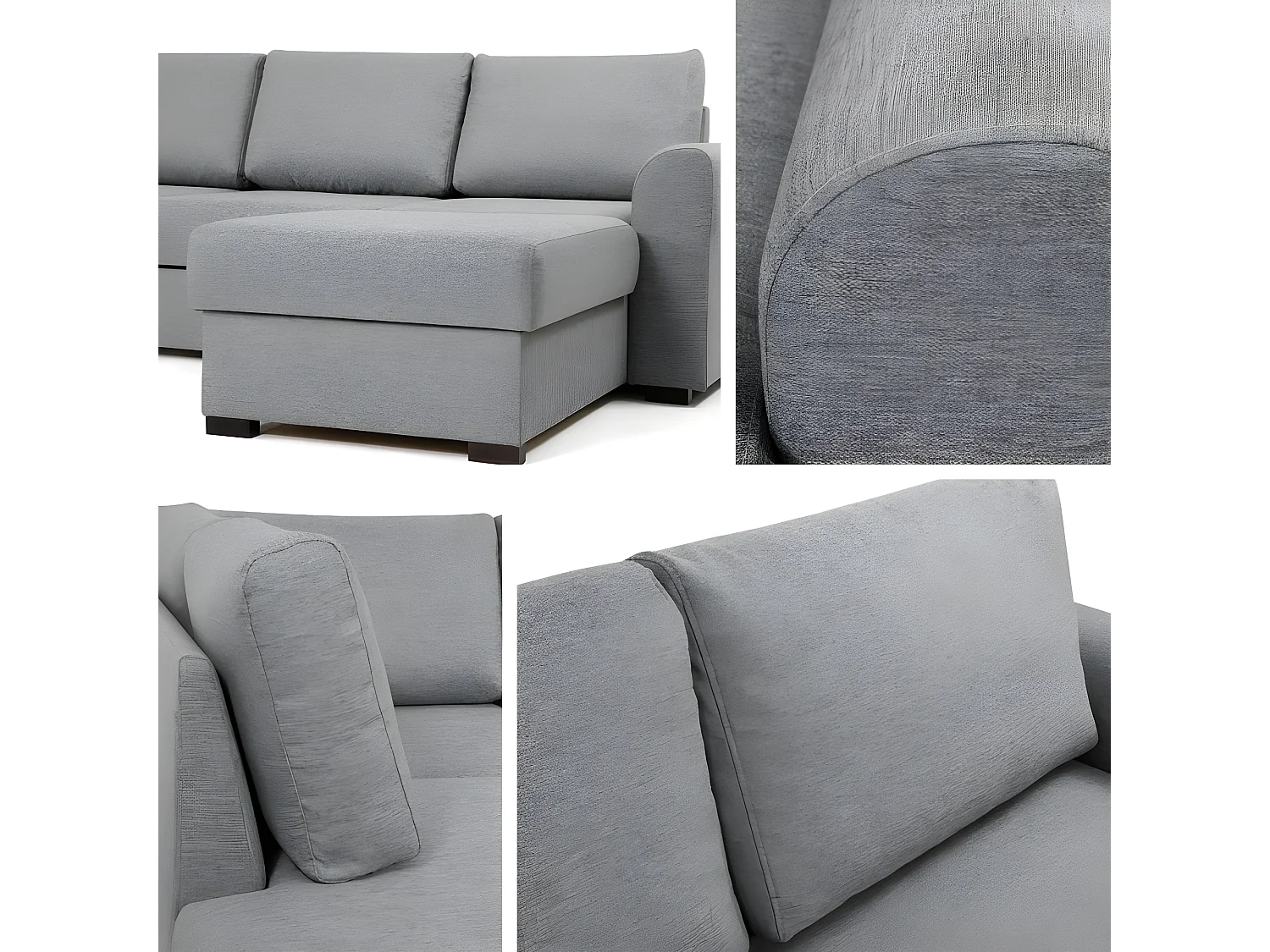 WILA converteerbare U-vormige bank haaks beige