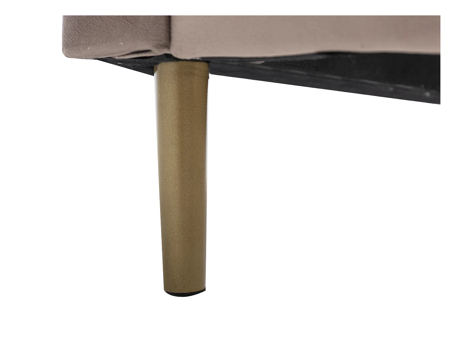Lit coquillage 140 x 190 cm - Velours - Beige + Matelas - LIVAYA