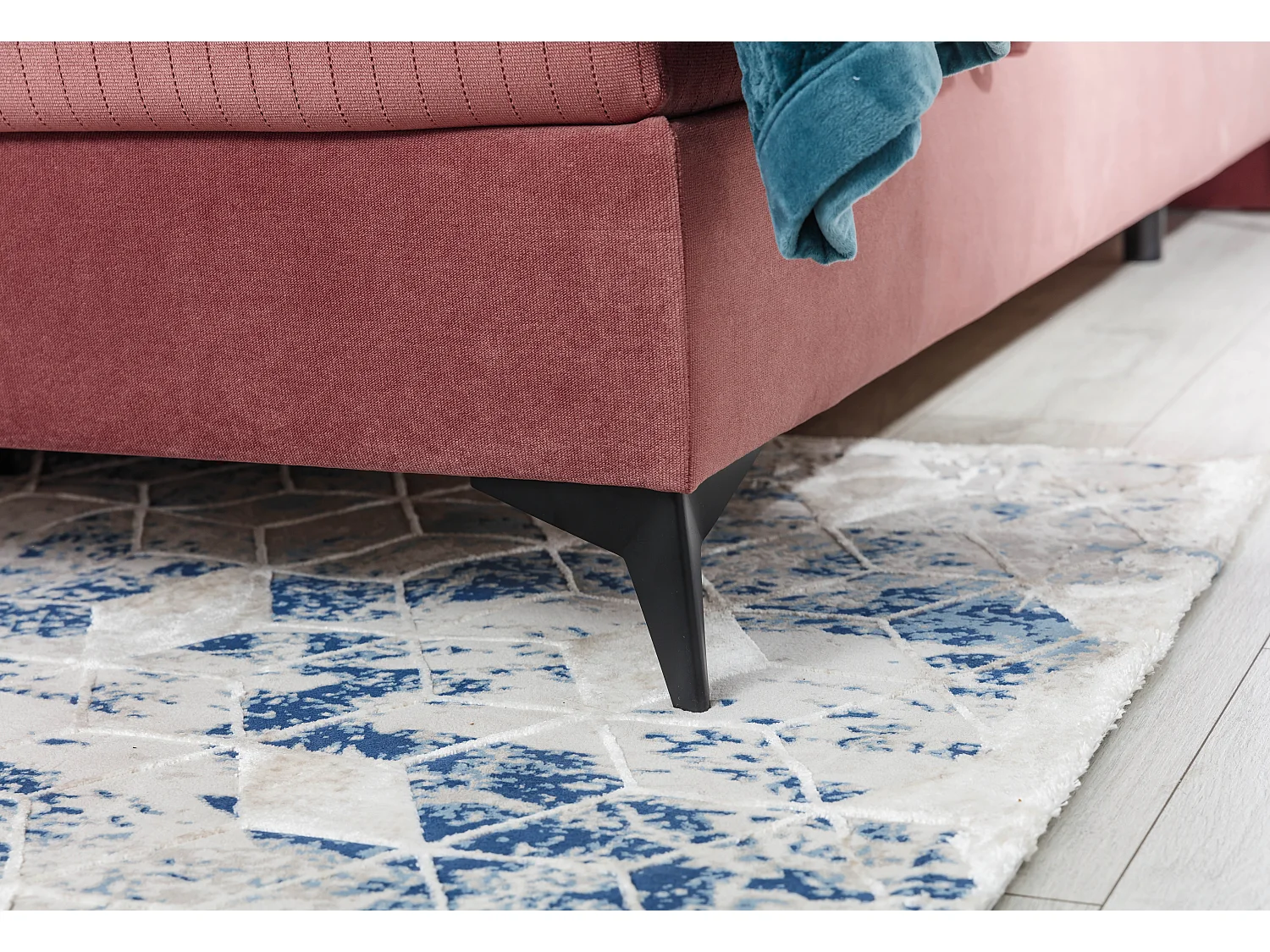 Boxspringbett Levante L (180x200)/Stoff-Rose