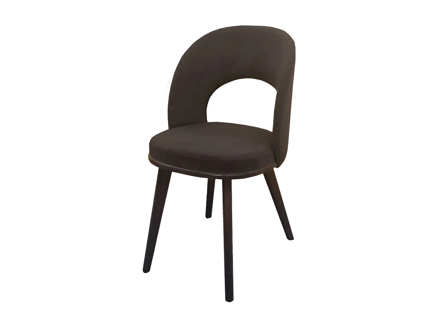 Chaise Coni/Tissu/Marron