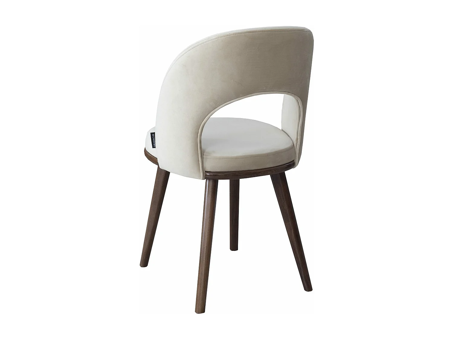 Chaise Coni/Tissu/Marron