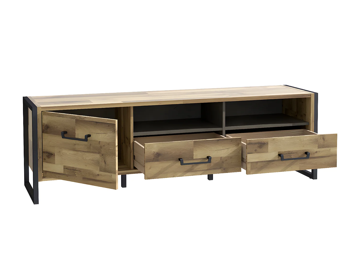 TV Lowboard Hud/Braun&Schwarz