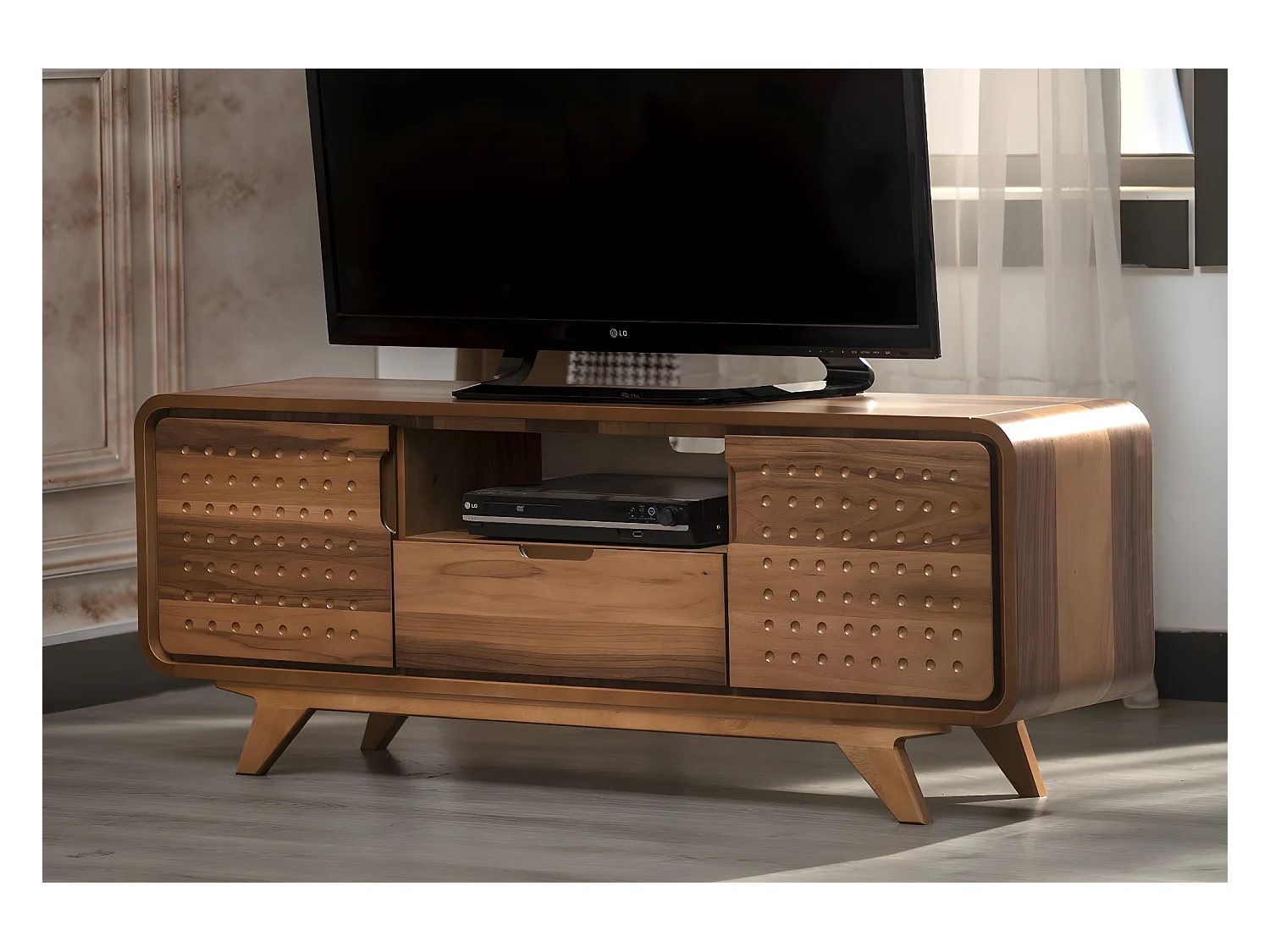 Mobile TV basso 3010/impiallacciato/marrone
