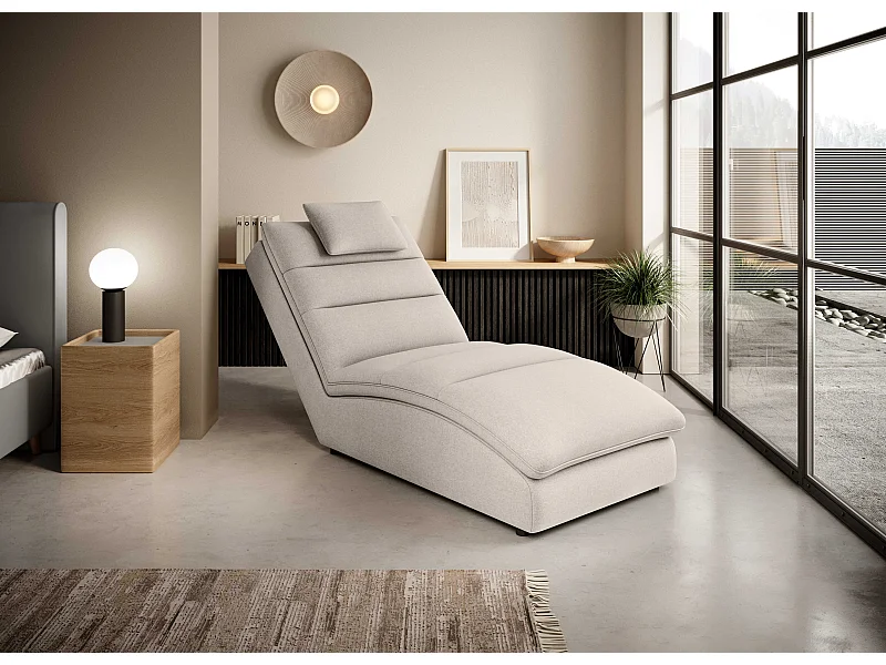 Chaiselongue Commo/Tissu/beige