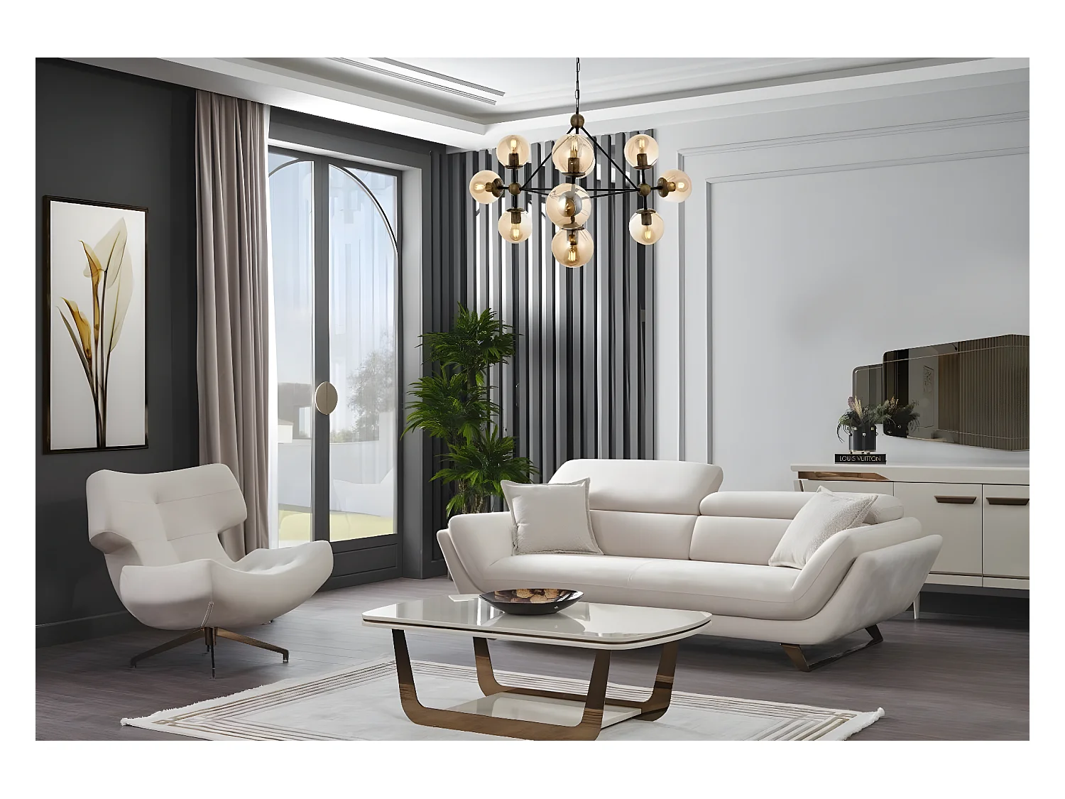 Couch Bolero/Stoffbezug/Beige