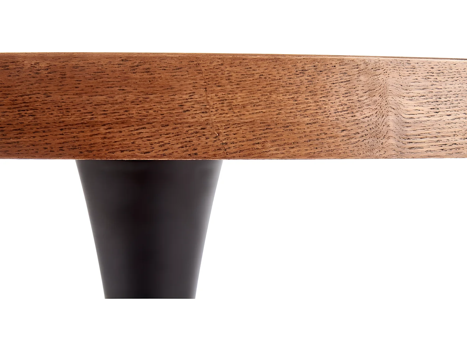 Esstisch Carmelo (O100)/MDF&Furnier/Rund/Braun&Schwarz