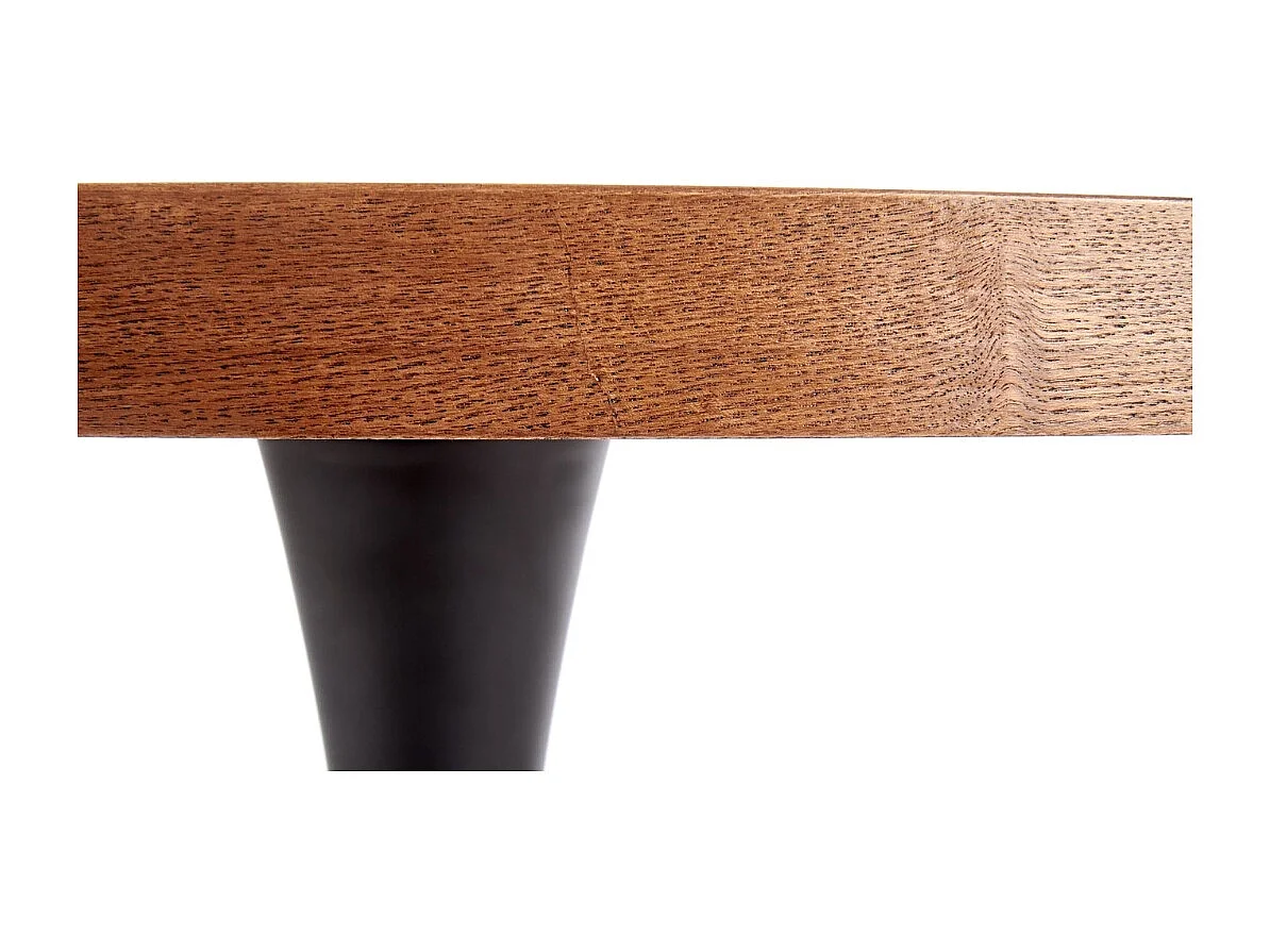 Esstisch Carmelo (O100)/MDF&Furnier/Rund/Braun&Schwarz