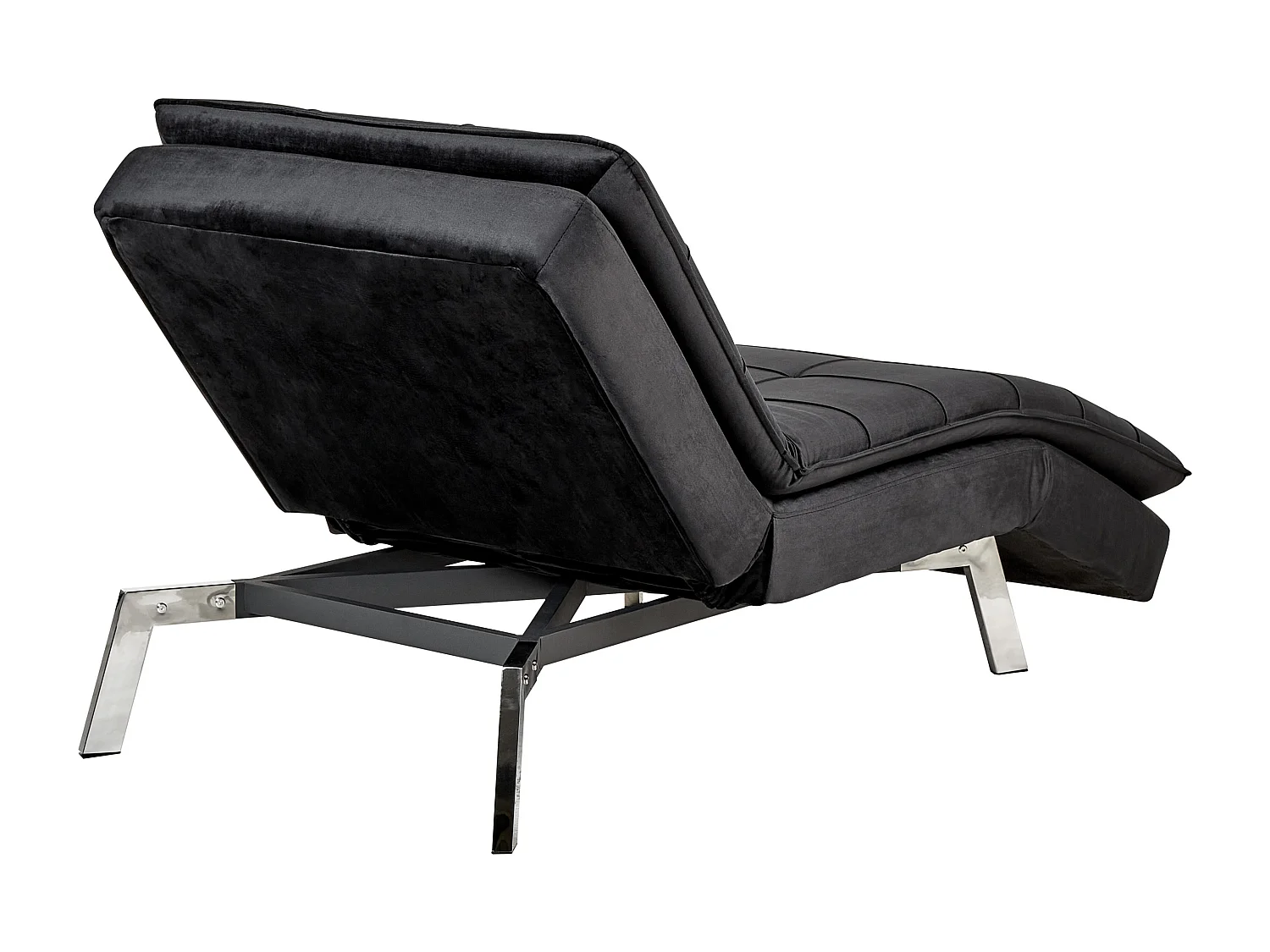 Chaise longue LOIRET Velours Noir