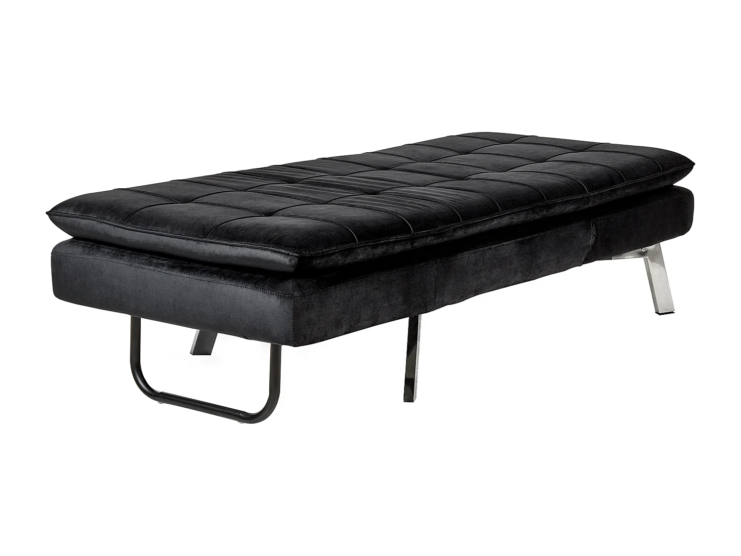 Chaise longue LOIRET Velours Noir