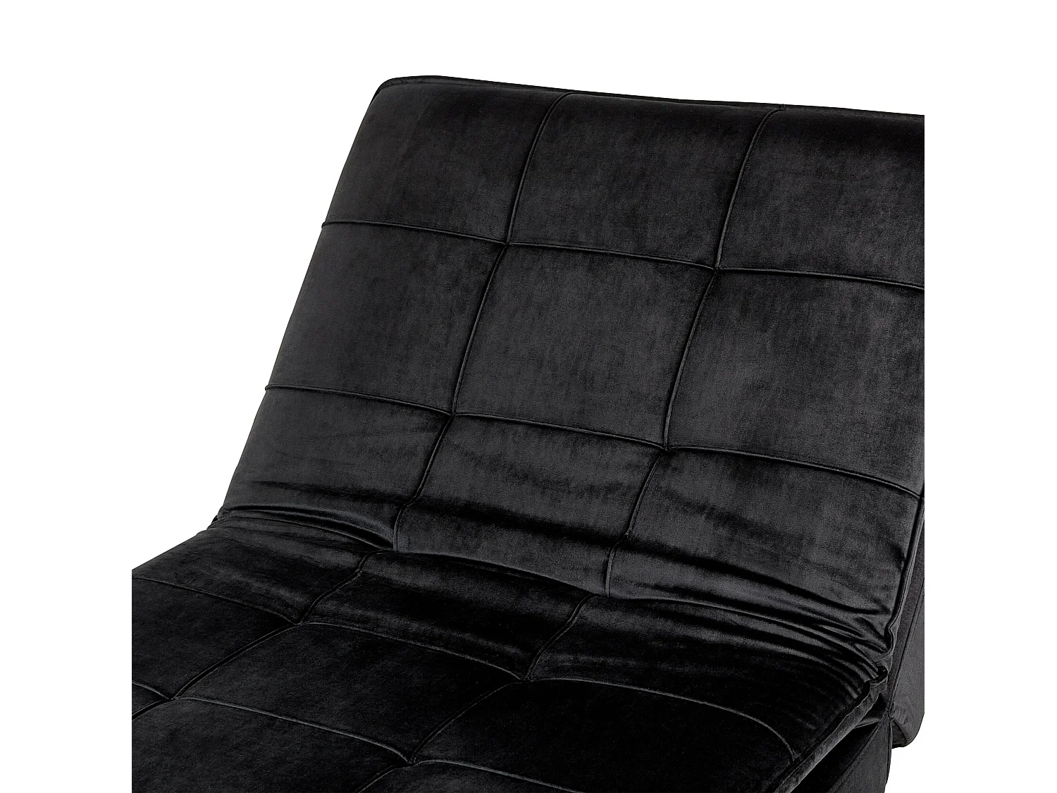 Chaise longue LOIRET Velours Noir