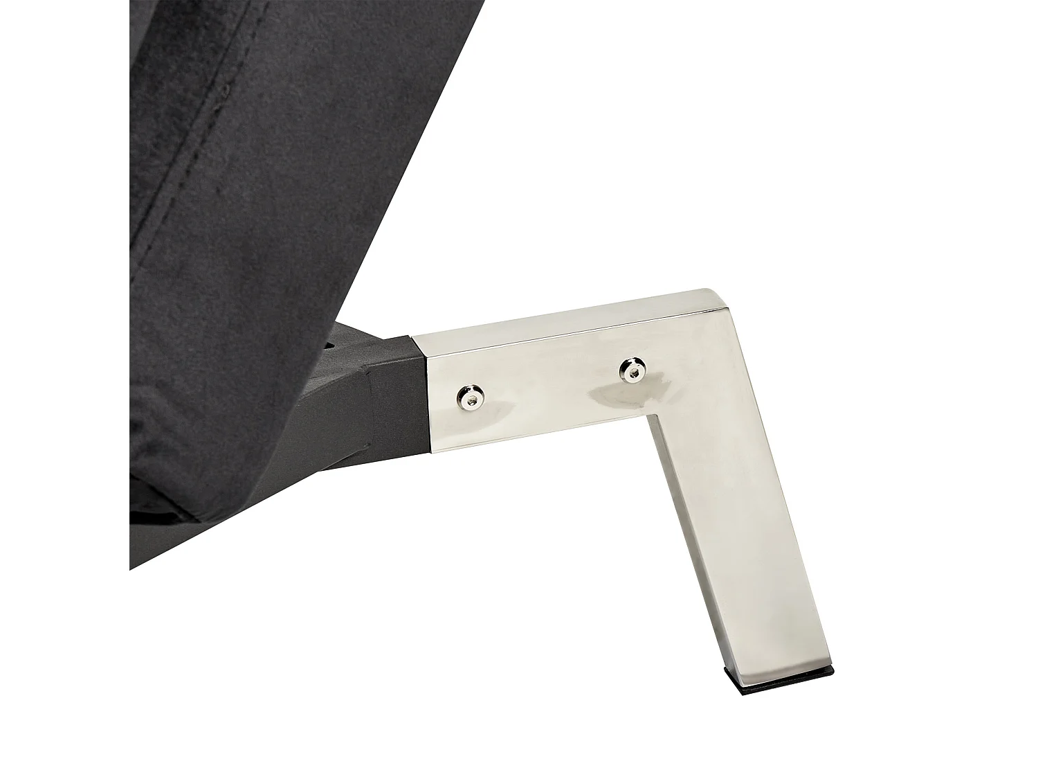 Chaise longue LOIRET Velours Noir