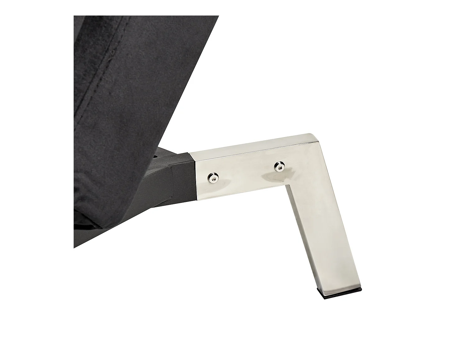 Chaiselongue LOIRET Samtstoff Schwarz
